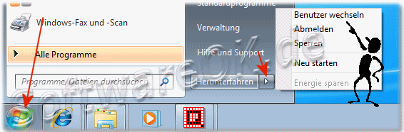 Windows-7 fhren Sie die folgenden Schritte aus, um zu einem anderen Benutzerkonto zu wechseln