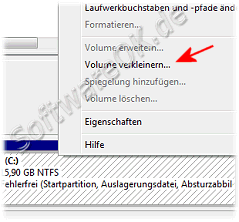 Volume verkleinern