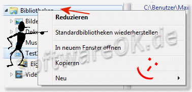 Windows-7 Standardbibliotheken wiederherstellen