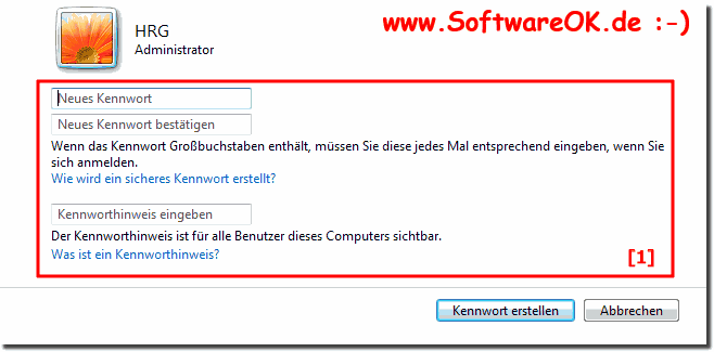 Das Windows-7 Passwort / Kennwort erstellen bzw anlegen!