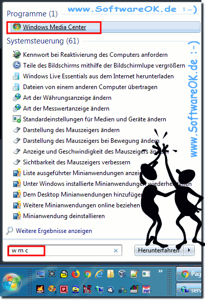 Windows-7 Startmenü Suche ohne die Eingabe von vielen Zeichen!
