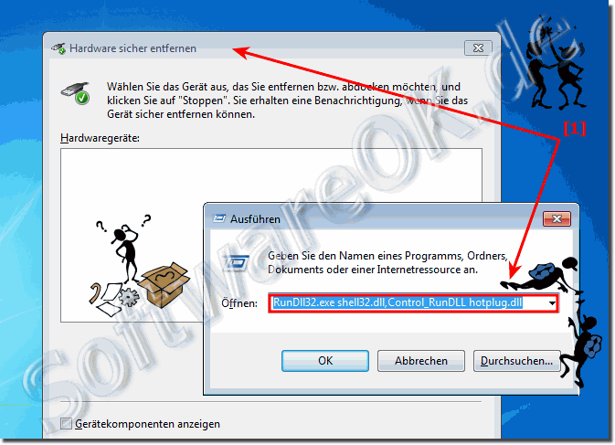 Windows 7 Hardware sicher entfernen Fenster!