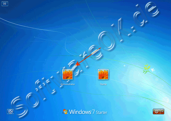 In Windows-7 Starter Administrator Login!