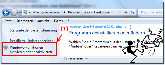 Windows-7 Komponenten hinzufuegen entfernen