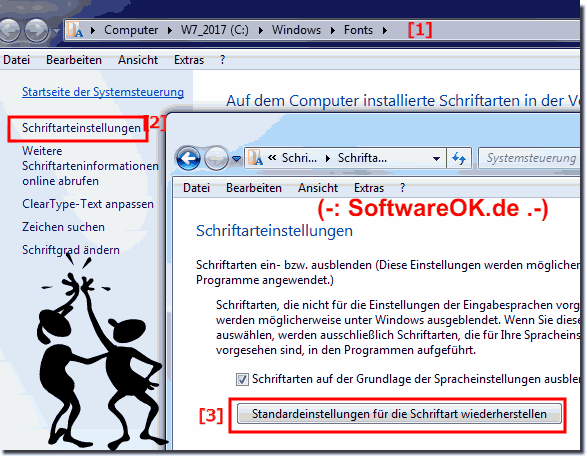 Windows  Standard Schriftarten Wiederherstellen!