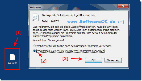 Windows beibringen Dateien mit einem bestimmten Programm öffnen!