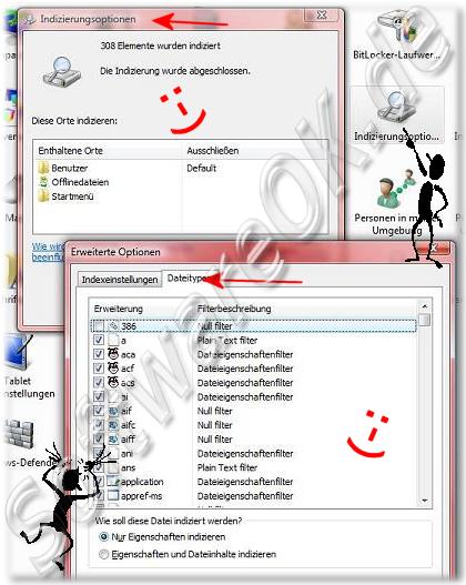 Zuordnungen der Dateitypen Vista