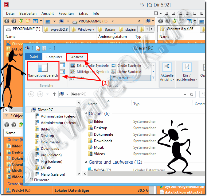 Aktivieren Deaktivieren der Verzeichnisstruktur im Windows Explorer!