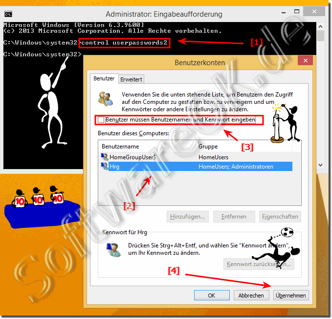 Auto Login in Windows-8 ohne Password