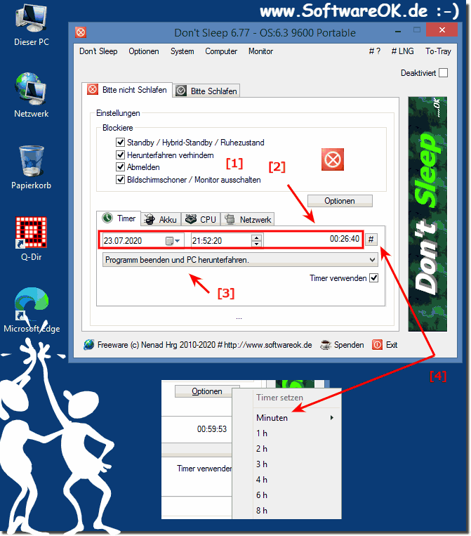 Auto Shutdown in Windows-8 und 8.1 und Windws-7 (Herunterfahren)!