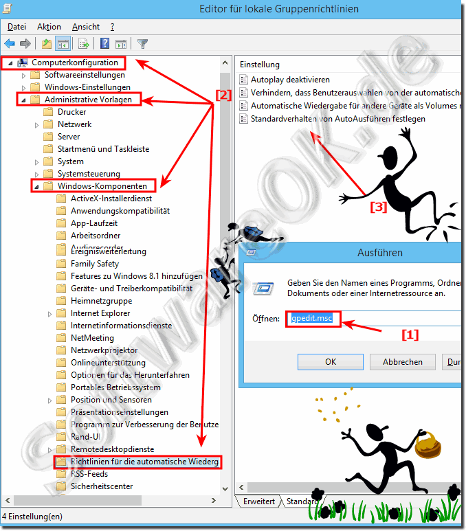 Automatische Wiedergabe in Windows 8.1 (Autoplay)!