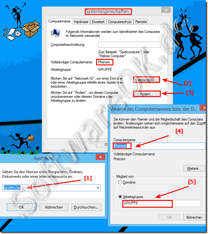 Computername und Netzwerk-ID an meinem Windows-8.1 PC änder!