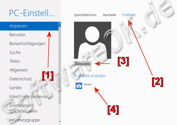 Das Benutzerkonto-Bild in Windows 8 ändern