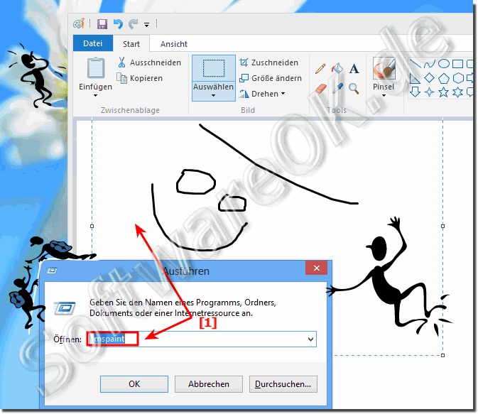 Das Zeichenprogramm MS Paint in Windows 8 und 8.1 öffnen (starten, finden)!
