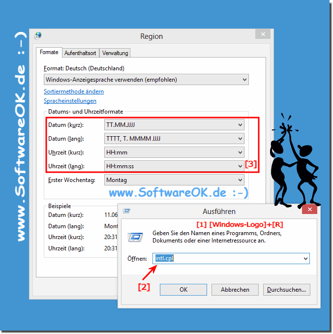 Datum oder Uhrzeit Format Windows!
