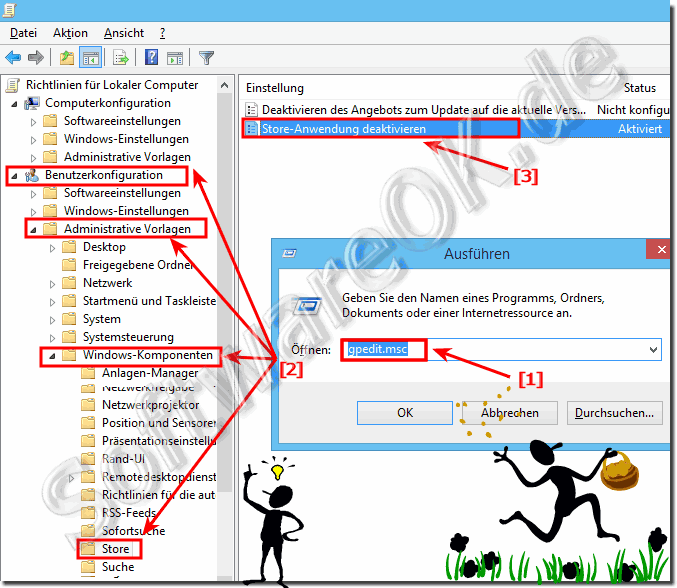 Deaktivieren der Windows Store in Windows 8.1!