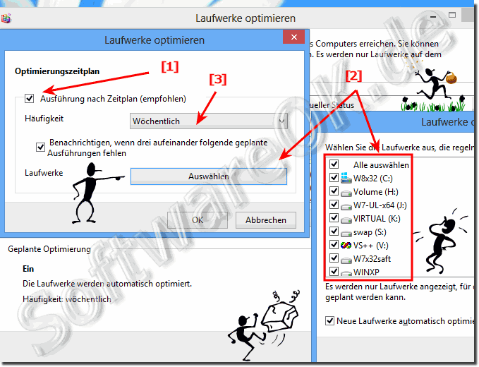 Defragmentierung in Windows 8.1 / 8 aktivieren, deaktivieren und anpassen!