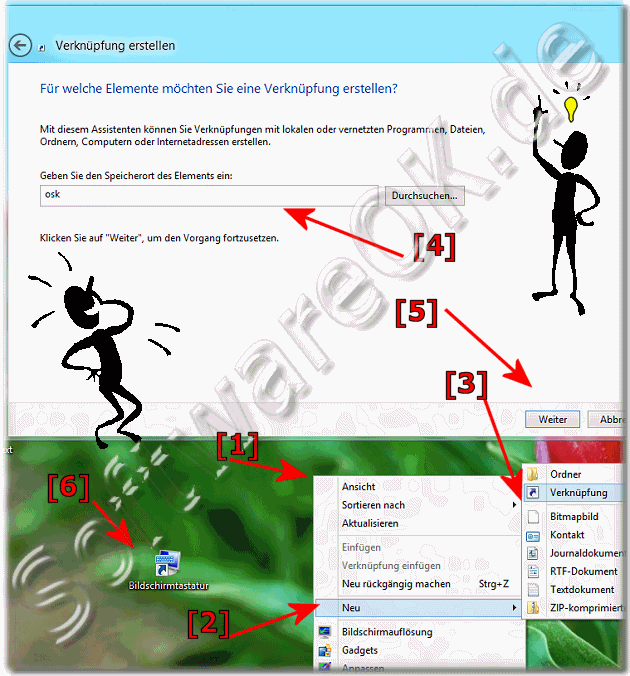 Eine Desktop-Verknpfung fr die Windows 8 Bildschirmtastatur erstellen