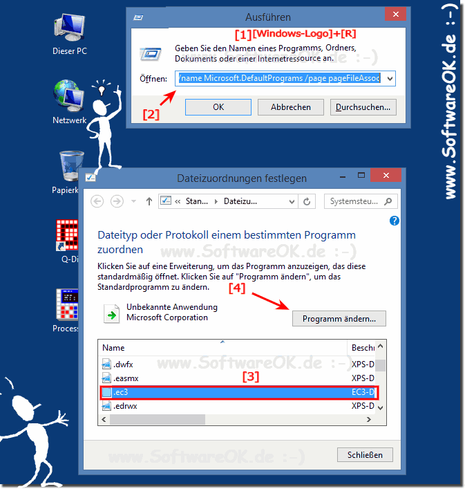 Einstellen der Dateizuordnungen in Windows 8
