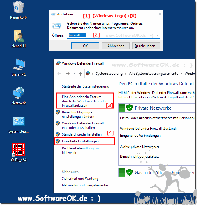 Firewall! in der Systemsteuerung von Windows 8.1!