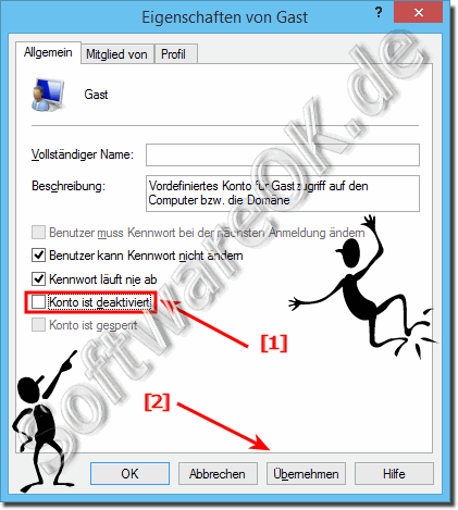 Gast-Konto aktivieren oder deaktivieren!