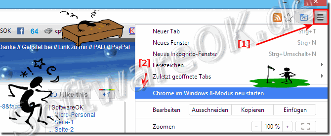 Google Chrome von Desktop auf Metro Modus!