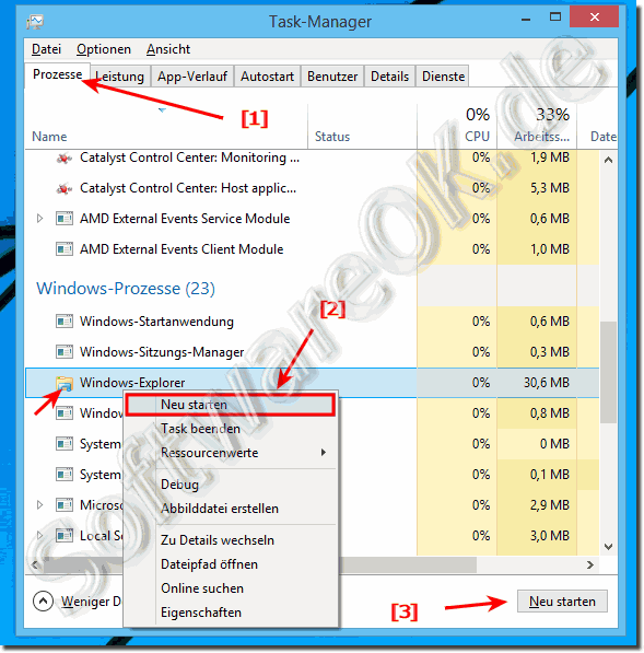 Hngende Programme Neu Starten in Windows 8.1!