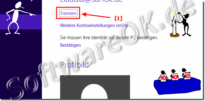 In Windows 8.1 trennen vom Microsoft Account!