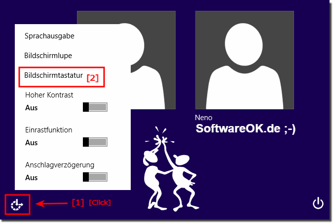 Login in Windows 8 auch wenn keine Tastatur angeschloen ist