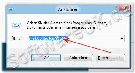 ffnen der Systemsteuerung ber Windows-8 ausfhren