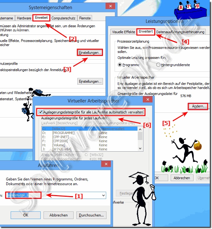 fnen der Einstellungen fr die Auslagerungsdatei pagefile.sys in Windows-8.1 und 8!