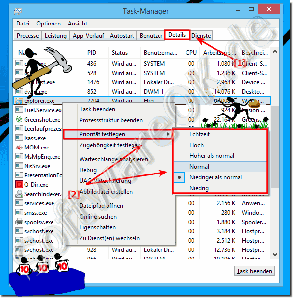 Prioriesirung von Programmen in Windows 8.1!