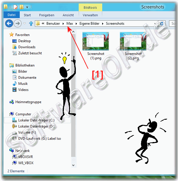 Screenshot in Windows 8 erstellen und automatisch als Datei speichern