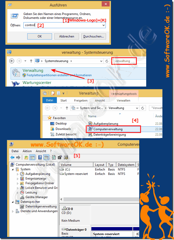 Starten der Computerverwaltung in Windows 8