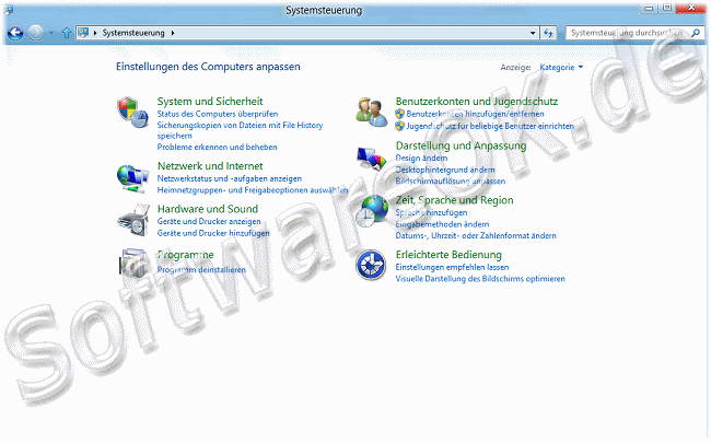 Windows-8 Systemsteuerung Windows-8