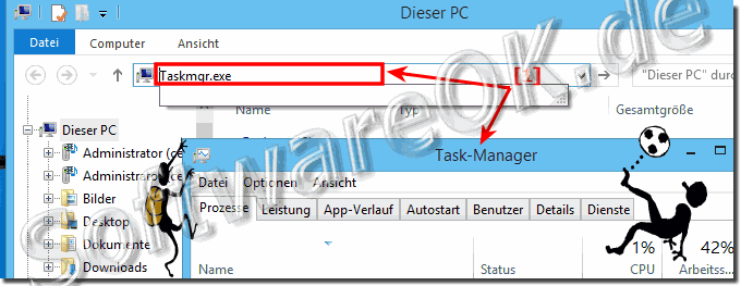 Task-Manager Starten via MS-Explorer in Windows 8.1/8!
