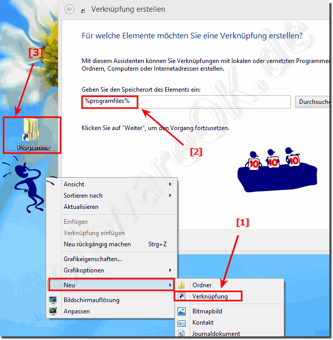 Windows-8 Desktop-Verknpfung fr Programme und Programme(x86) erstellen!