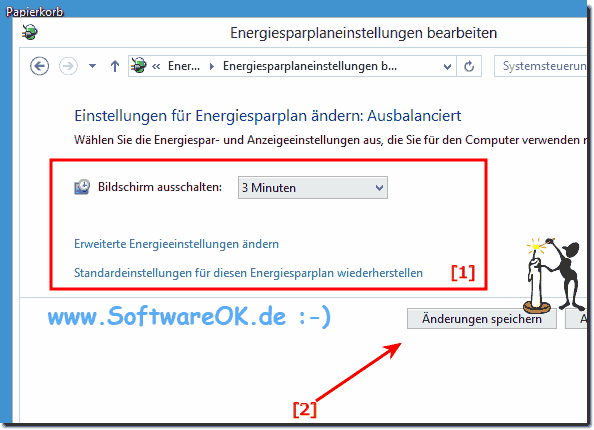 Windows-8 Energieeinstellungen bearbeiten