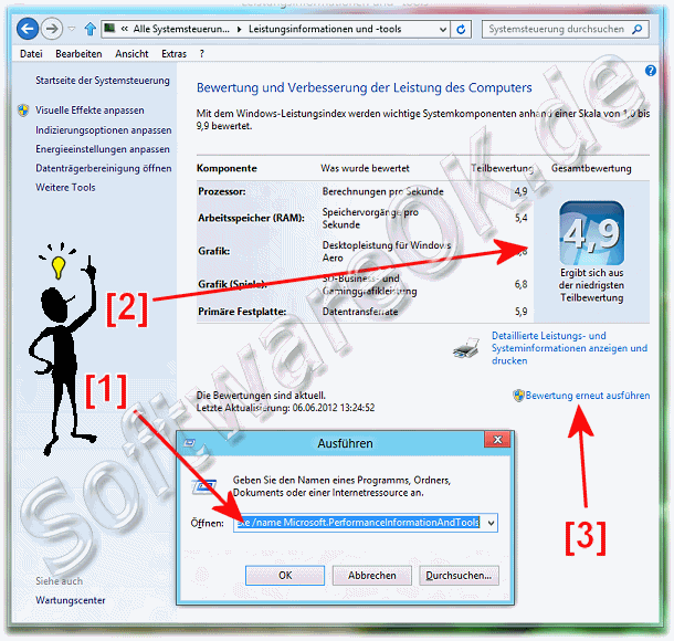 Windows 8 Leistungsindex (Computer-Bewertung)