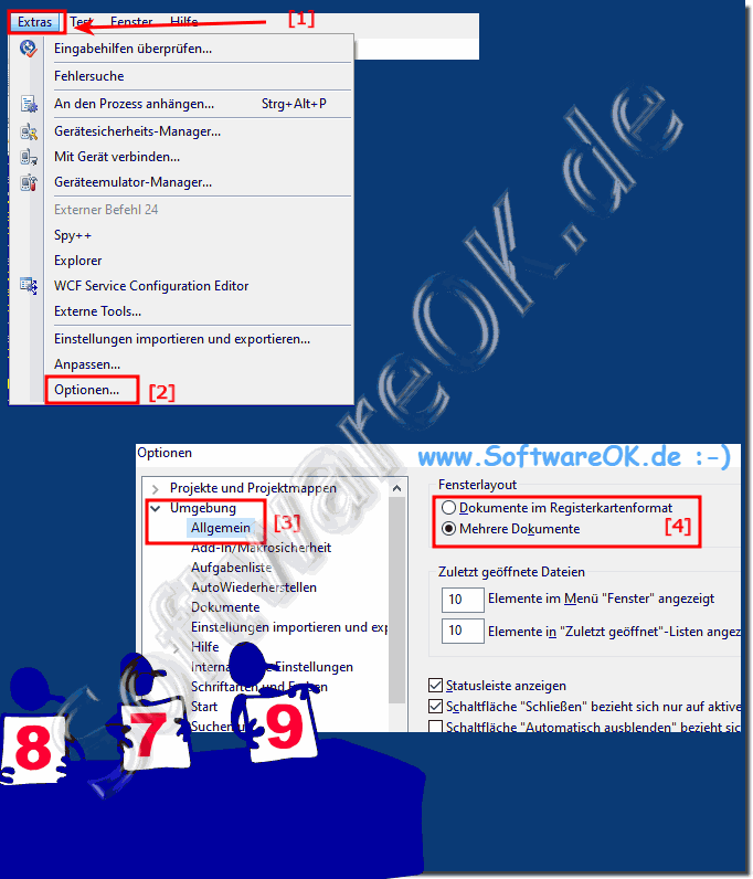 MS Visual Studio Registerkarten Deaktivieren / Aktivieren!