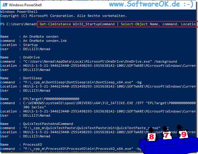 Autostartprogramme ber PowerShell abfragen!