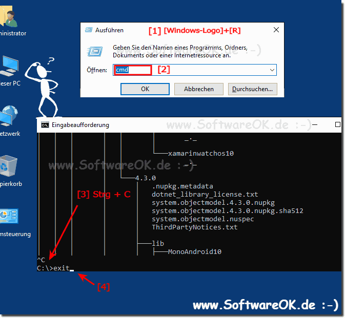 Befehl abbrechen / anhalten per Tastaturkombination!