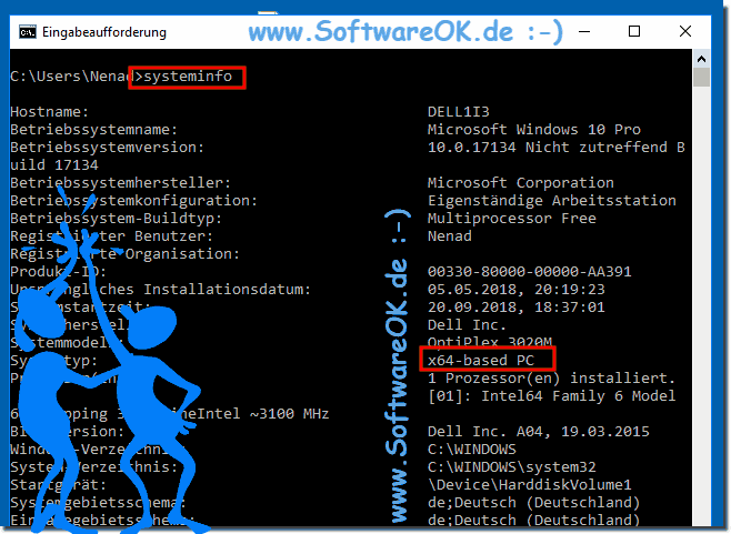 Cmd befehl um x64 oder x32 zu erkennen!