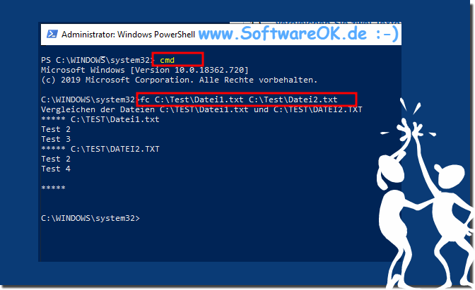 Datei Vergleiche ber Befehlszeile per PowerShell!