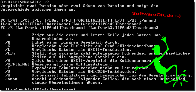 Datei vergleichen mit der Windows Eingabeaufforderung!