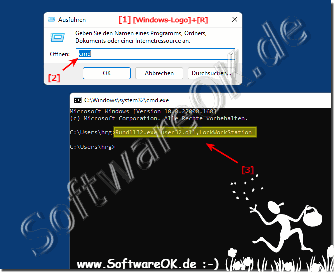 Den Windows PC über die Eingabeaufforderung sperren!