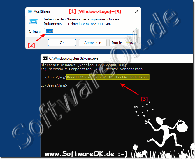 Den Windows PC ber die Eingabeaufforderung sperren!