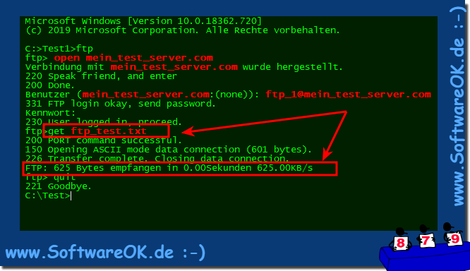 FTP-Downloads ber die Windows-Eingabeaufforderung!