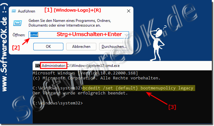 Klassisches Bootmenü unter Windows 11, 10, 8.1, ... wieder aktivieren!