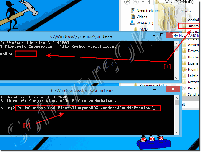 Lange Dateipfade in die Windows-Eingabeaufforderung einfgen!